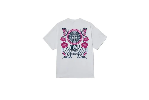 Obey Peace Now Butterflies Classic T-Shirt Ανδρικό (165264390 WHITE)
