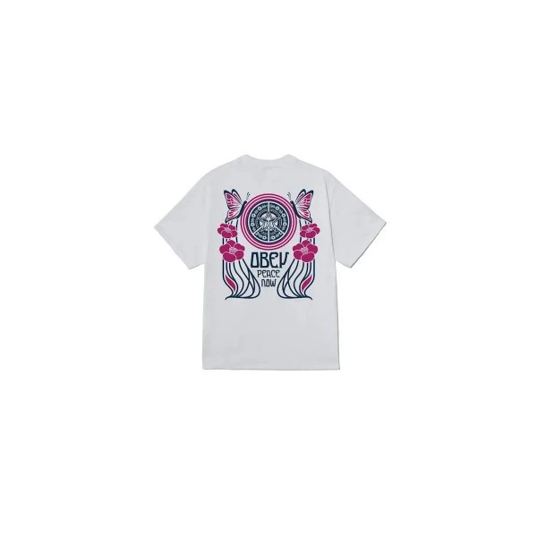 Obey Peace Now Butterflies Classic T-Shirt Ανδρικό (165264390 WHITE)