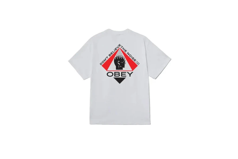 Obey Icon Pyramid Classic Ανδρικό Κοντομάνικο T-Shirt Λευκό