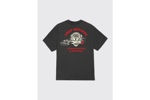 Obey Savage Sounds Leopard Classic T-Shirt Ανδρικό (165264395 VINTAGE BLACK)