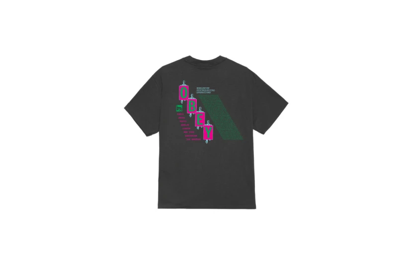 Obey Psy-Ops Manifesto Classic Ανδρικό Κοντομάνικο T-Shirt Μαύρο