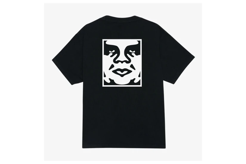 Obey Bold Icon Face Pigment Ανδρικό Κοντομάνικο T-Shirt Μαύρο, Λευκό