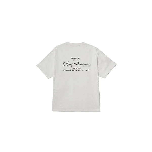 Obey Institute Pigment T-Shirt Ανδρικό (167924325 PIGMENT VINTAGE WHIT)