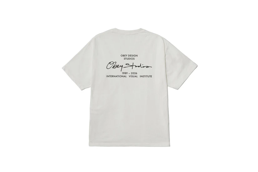 Obey Institute Pigment Ανδρικό Κοντομάνικο T-Shirt Λευκό