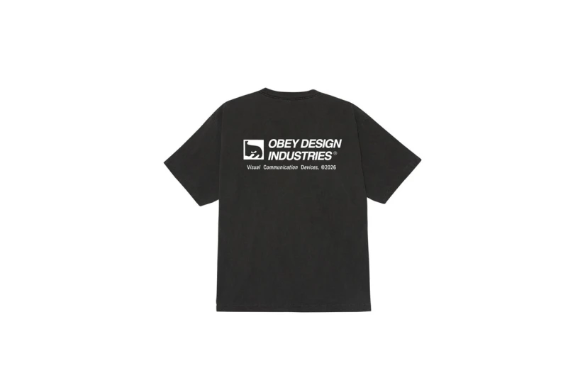 Obey Devices Pigment Ανδρικό Κοντομάνικο T-Shirt Μαύρο