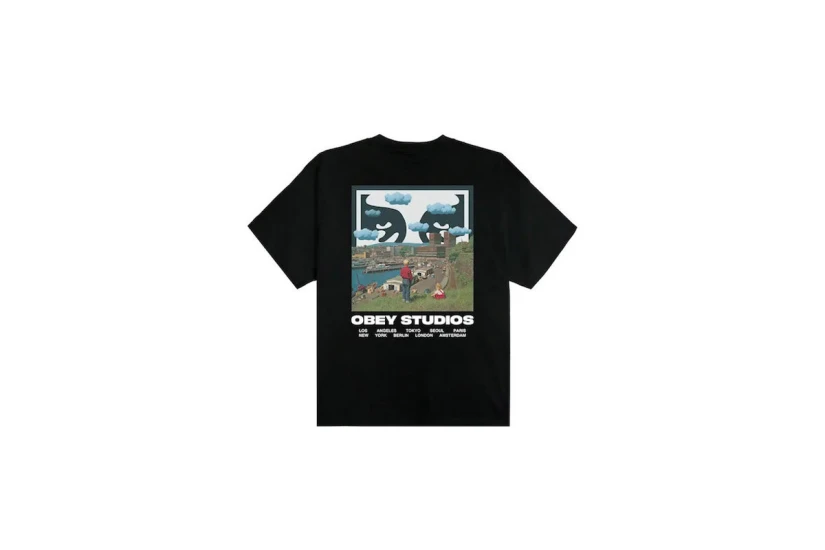 Obey Sky Face Heavyweight Ανδρικό Κοντομάνικο T-Shirt Μαύρο, Διάφορα Χρώματα