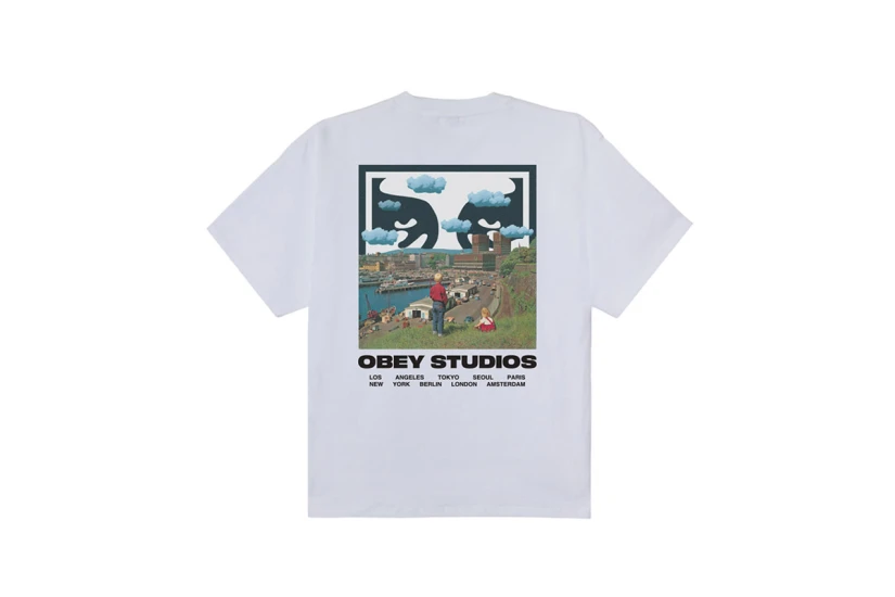 Obey Sky Face Heavyweight Ανδρικό Κοντομάνικο T-Shirt Λευκό, Διάφορα Χρώματα