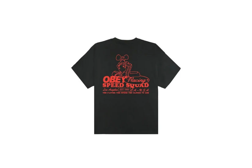 Obey Speed Squad Heavyweight Ανδρικό Κοντομάνικο T-Shirt Μαύρο