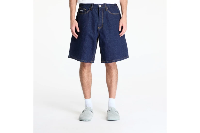 Obey Classic Ανδρική Βερμούδα Τζιν Ίντιγκο