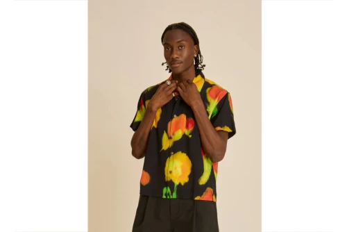 Obey Kinney Woven Πουκάμισο Κοντομάνικο Ανδρικό (181210438 BLACK MULTI)