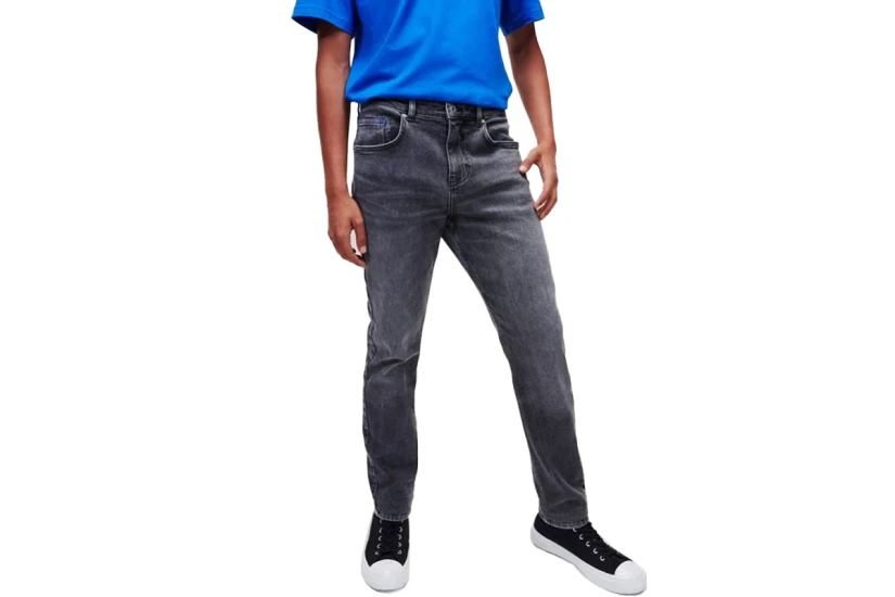 Karl Lagerfeld Slim Denim Ανδρικό Τζιν Παντελόνι Γκρι Σκούρο