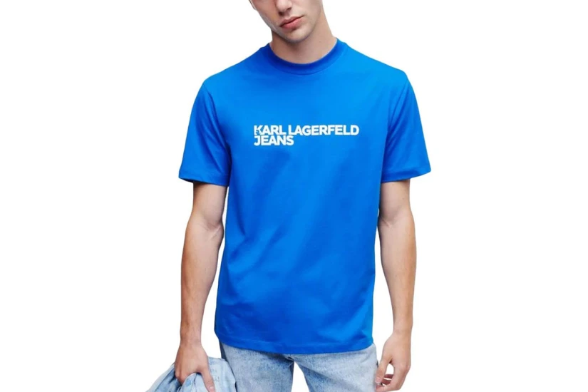 Karl Lagerfeld Ανδρικό Κοντομάνικο T-Shirt Μπλε