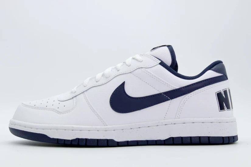Nike Big Low Ανδρικά Sneakers Λευκά, Μπλε Σκούρο