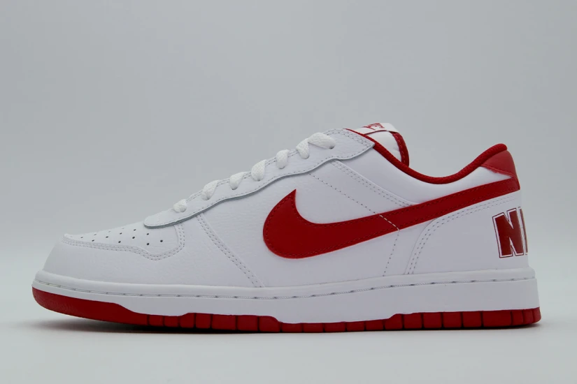Nike Big Low Ανδρικά Sneakers Λευκά, Κόκκινα