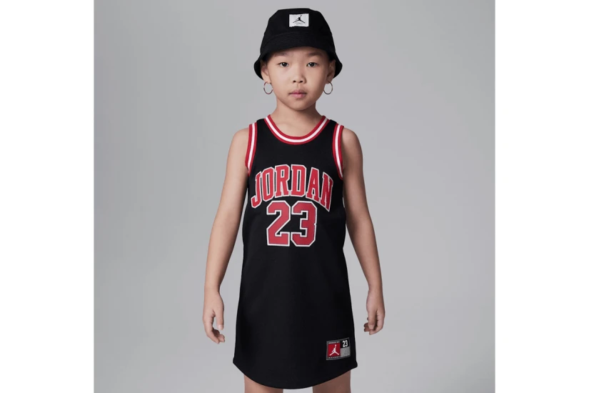 Jordan 23 Παιδικό Αμάνικο Φόρεμα Mini Μαύρο, Κόκκινο