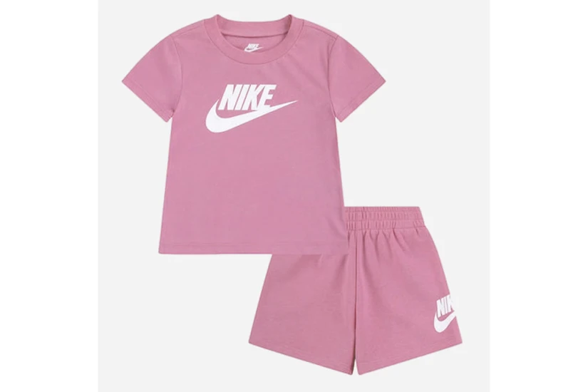 Nike Club Παιδικό Σετ Κοντομάνικη Μπλούζα - Σορτς Ροζ