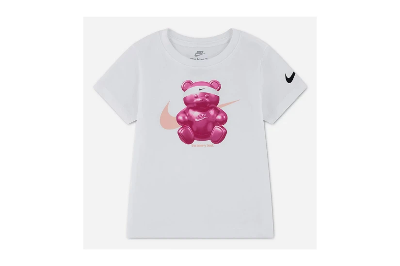 Nike Sportswear Graphic Παιδικό Κοντομάνικο T-Shirt Λευκό, Φούξια, Σομόν