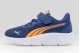 Puma Flexfocus Modern Παιδικά Sneakers Μπλε Σκούρο, Πορτοκαλί, Λευκά