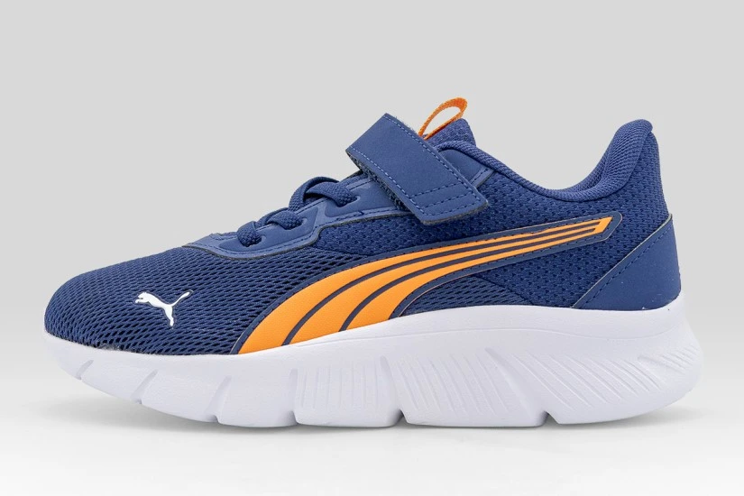 Puma Flexfocus Modern Παιδικά Sneakers Μπλε Σκούρο, Πορτοκαλί, Λευκά