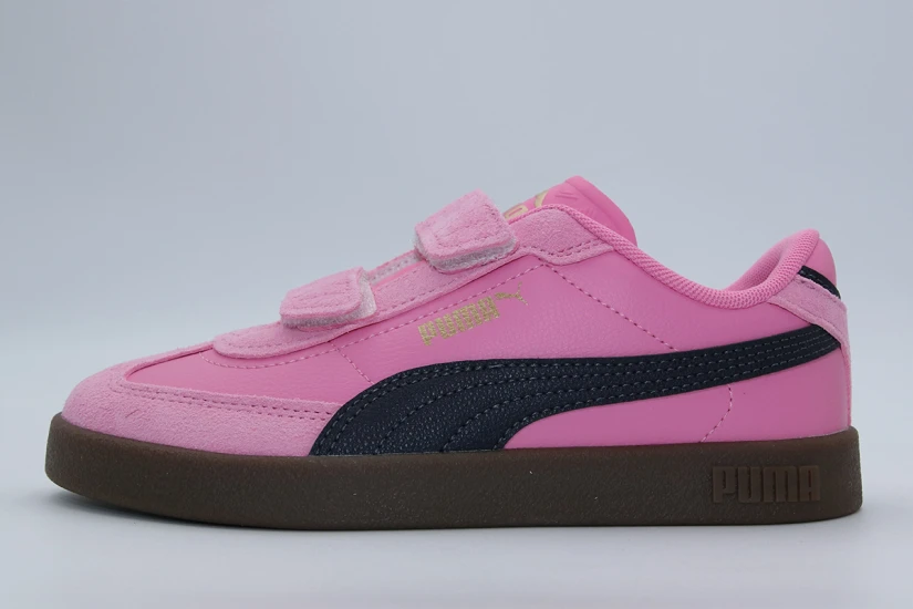 Puma Club II Era Παιδικά Sneakers Φούξια, Μαύρα, Καφέ