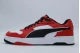 Puma RBD Break Low Ανδρικά Sneakers Λευκά, Κόκκινα, Μαύρα