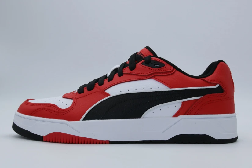 Puma RBD Break Low Ανδρικά Sneakers Λευκά, Κόκκινα, Μαύρα