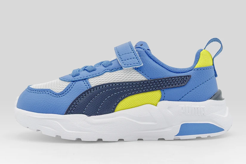 Puma Trinity 2 LT Βρεφικά Sneakers Μπλε, Λευκά, Μπλε Σκούρο, Κίτρινα
