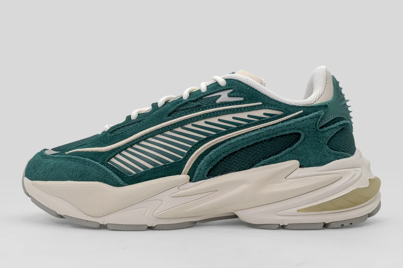 Puma RS Surge Hairy Suede Ανδρικά Sneakers Κυπαρισσί, Εκρού