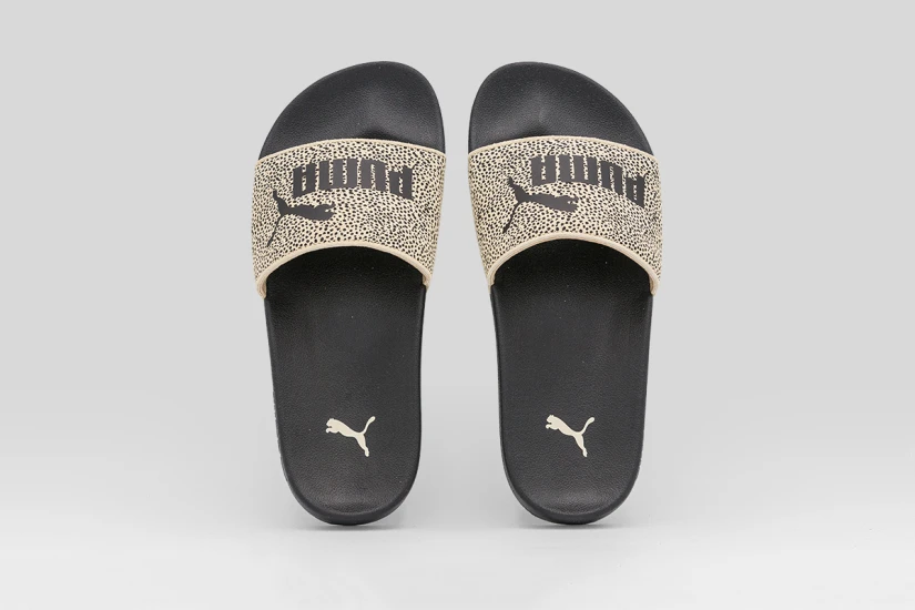 Puma Leadcat 2.0 Topcat Γυναικείες Παντόφλες Μπεζ, Μαύρες