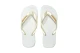 Havaianas Top Logo Metallic Σαγιονάρες Λευκές, Ζαχαρί, Μπρονζέ