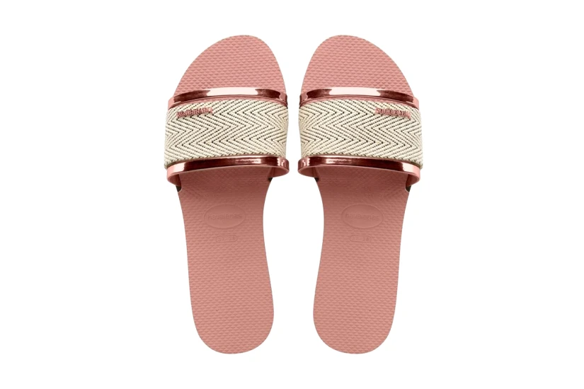 Havaianas You Transcoso Premium Παντόφλες Ροζ, Λευκές