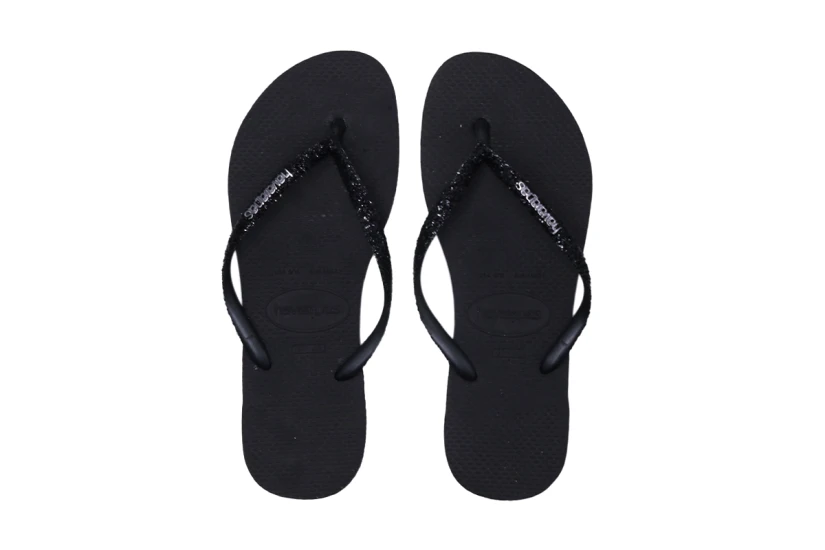 Havaianas Slim Glitter II Σαγιονάρες Μαύρες