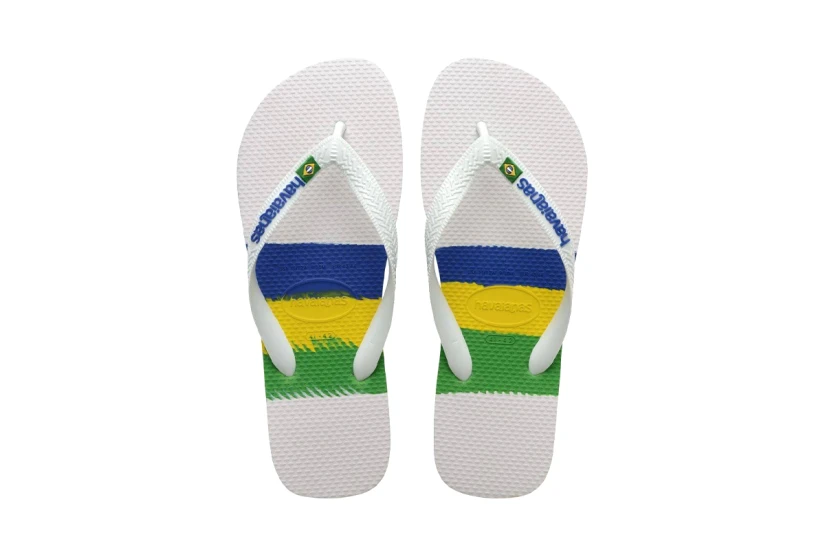 Havaianas Brasil Tech Unisex Σαγιονάρες Λευκές, Μπλε, Κίτρινες, Πράσινες
