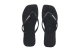 Havaianas Slim Square Logo Metallic Σαγιονάρες Μαύρες