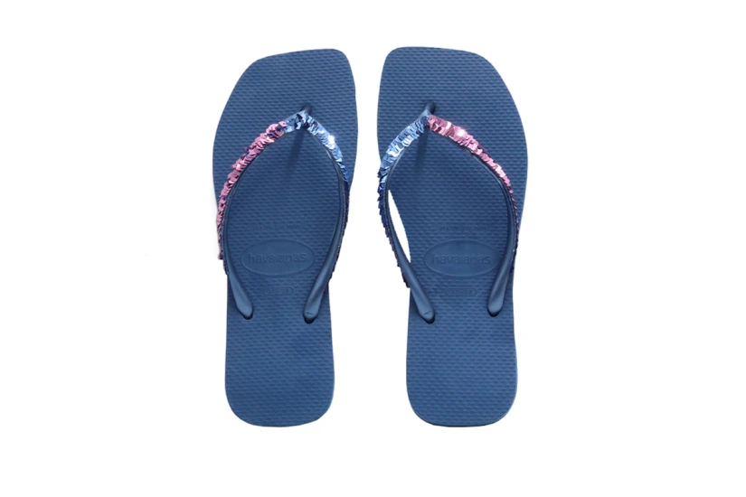 Havaianas Slim Square Magic Sequin Σαγιονάρες Μπλε Σκούρο