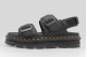Dr. Martens Zebzag Pisa Leather Platform Γυναικεία Σανδάλια Μαύρα