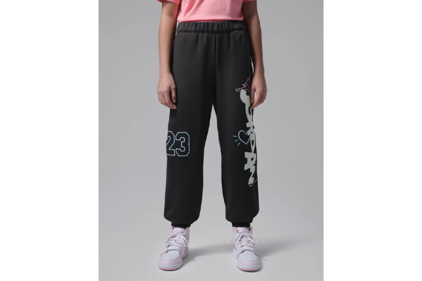 Jordan Love Is In The Air Fleece Παιδικό Παντελόνι Φόρμας Ανθρακί, Ζαχαρί