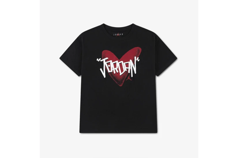 Jordan Heart Sketch Παιδικό Κοντομάνικο T-Shirt Μαύρο