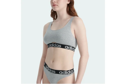 Adidas Performance Cotton Logo Bralette Γυναικείο (4A1H77 MEDIUM HTHR GREY)