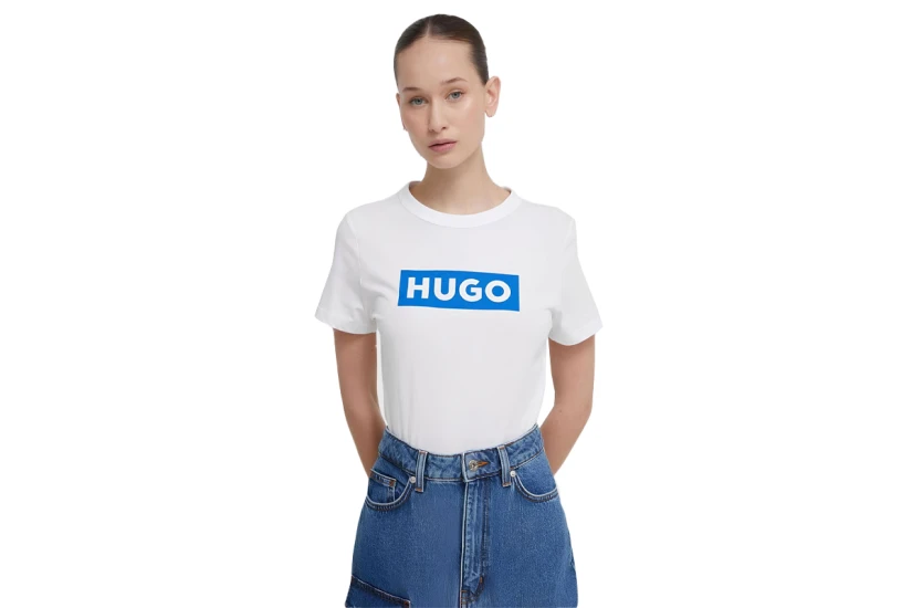 Hugo Classic Γυναικείο Κοντομάνικο T-Shirt Λευκό