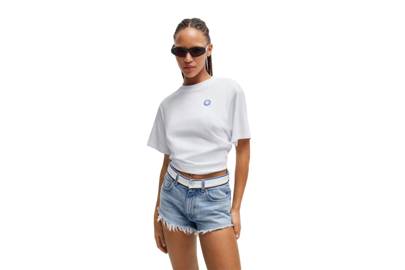 Hugo Vintage Γυναικείο Κοντομάνικο T-Shirt Λευκό