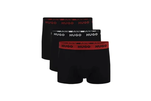 Hugo Trunk With Logo Εσώρουχο Boxer Ανδρικό 3-Τεμάχια (50532611 010)