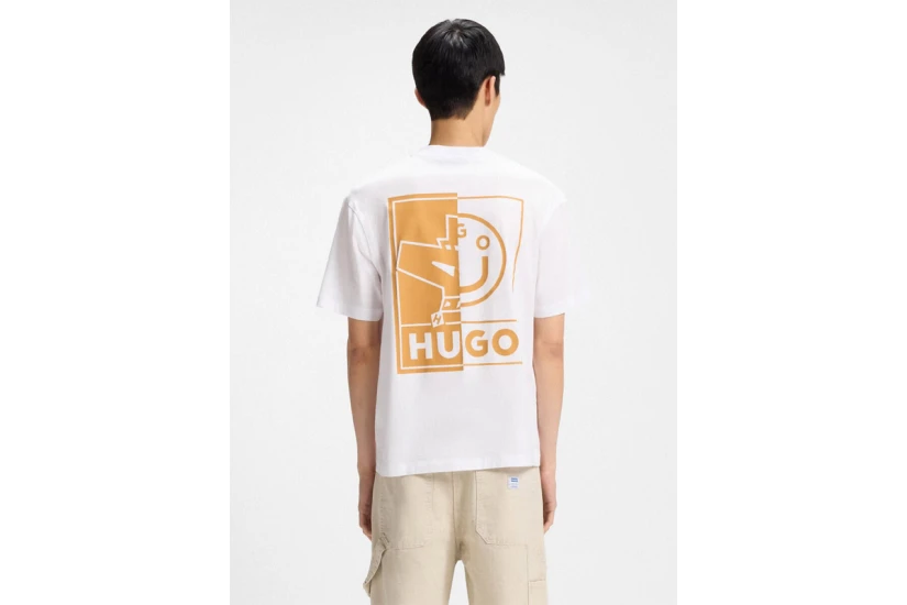 Hugo Nedix Ανδρικό Κοντομάνικο T-Shirt Λευκό