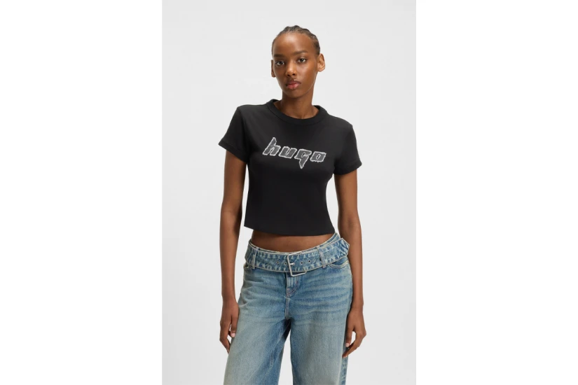 Hugo Dalia Γυναικείο Κοντομάνικο T-Shirt Μαύρο