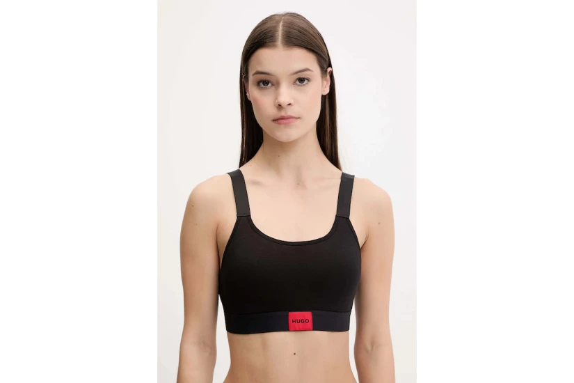 Hugo Padded Cup Red Label Γυναικείο Bralette Μαύρο