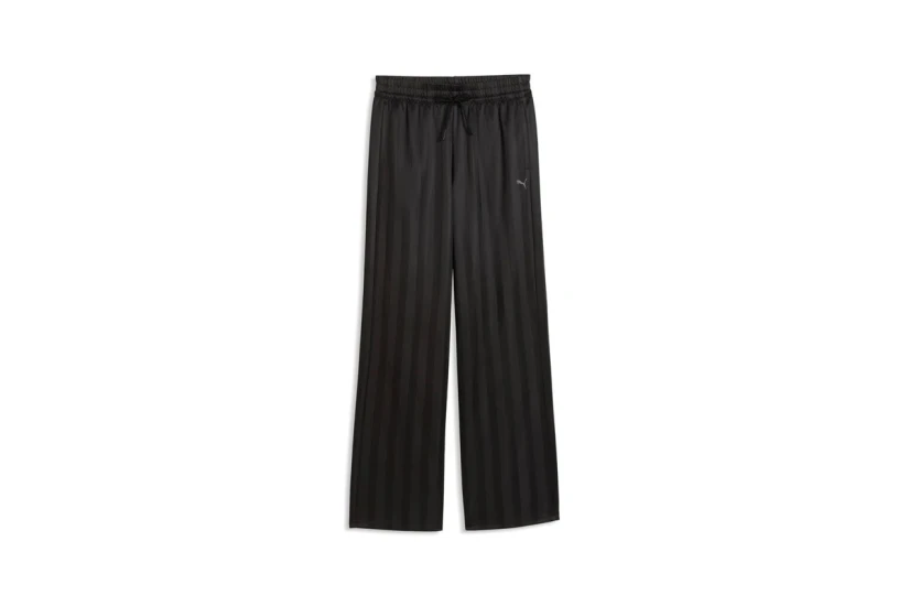 Puma League Wide Leg Γυναικείο Παντελόνι Φόρμας Μαύρο
