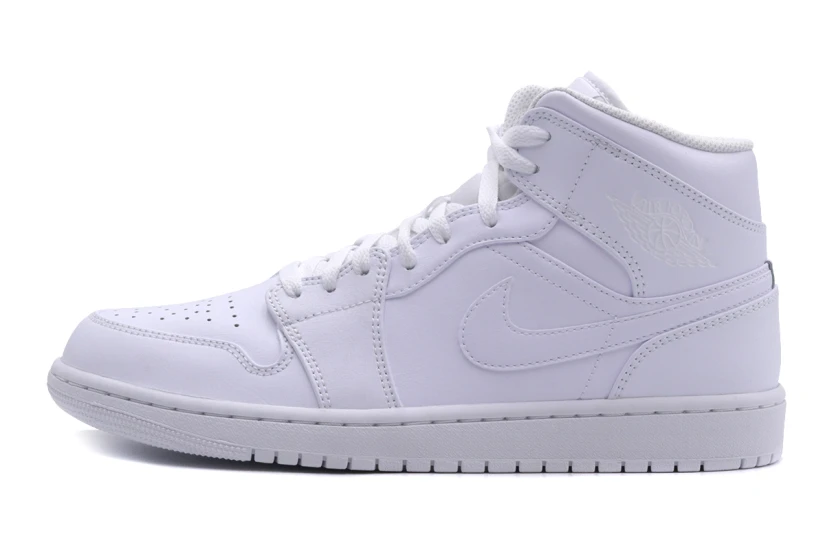Jordan Air 1 Retro Mid Ανδρικά Sneakers Λευκά