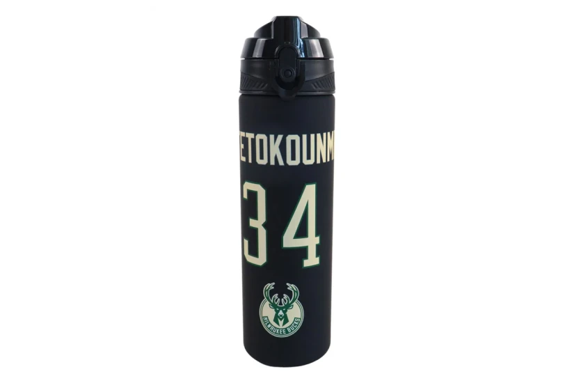 Back Me Up NBA Milwaukee Bucks Giannis Antetokounmpo 34 Παγούρι Μαύρο, Πράσινο, Εκρού 700Ml