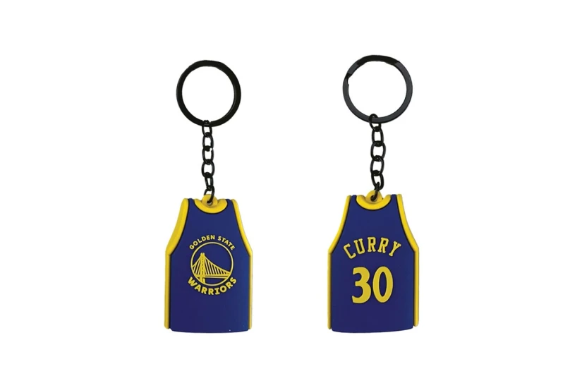 Back Me Up NBA Jersey Golden State Warriors Curry 30 Μπρελόκ Μπλε, Κίτρινο