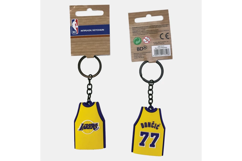 Back Me Up NBA Jersey Los Angeles Lakers Luka Doncic 77 Μπρελόκ Κίτρινο, Μπλε